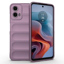 Подсилен силиконов гръб на ленти за Motorola Moto G34 5G - лилав