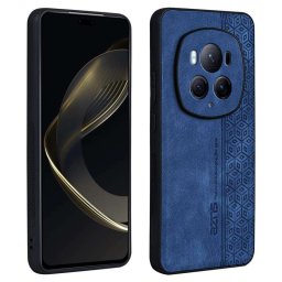 Силиконов гръб с покритие от кожа марка AZNS за Honor Magic6 Pro 5G - син