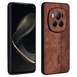 Силиконов гръб с покритие от кожа марка AZNS за Honor Magic6 Pro 5G - кафяв
