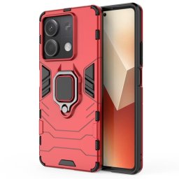 Хибриден гръб със стойка за Xiaomi Redmi Note 13 5G - червен