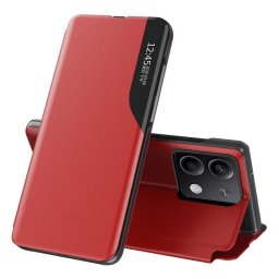 Тънък кожен калъф за Xiaomi Redmi Note 13 5G – червен