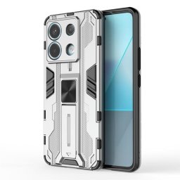 Хибриден гръб със стойка за Xiaomi Redmi Note 13 Pro 5G - бял