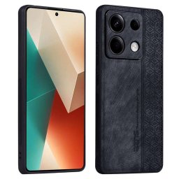 Силиконов гръб с покритие от кожа марка AZNS за Xiaomi Redmi Note 13 Pro 5G - черен