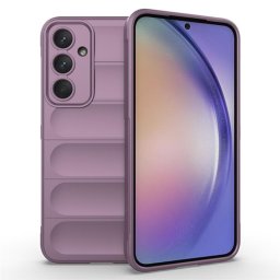 Подсилен силиконов гръб на ленти за Samsung Galaxy A55 5G - лилав