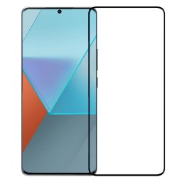 Извит 3D удароустойчив стъклен протектор марка MOFI за Xiaomi Redmi Note 13 Pro+ 5G - с черна рамка