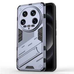 Хибриден гръб със стойка марка BIBERCAS за Xiaomi 14 Ultra - сив