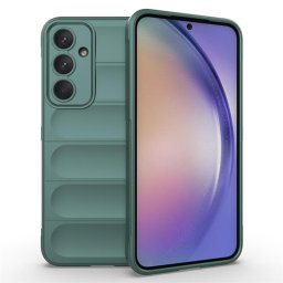 Подсилен силиконов гръб на ленти за Samsung Galaxy A55 5G - зелен