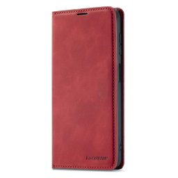 Кожен калъф страничен flip марка FORWENW за Samsung Galaxy A55 5G – червен