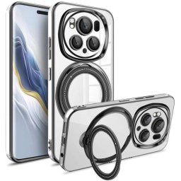 Хибриден гръб със стойка тип пръстен за Honor Magic6 Pro 5G - черен