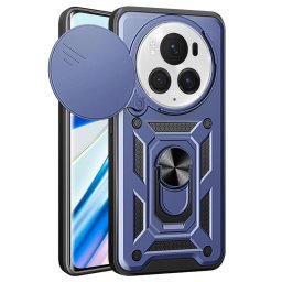Хибриден гръб със стойка и слайдер за камера за Honor Magic6 Pro 5G - тъмно син
