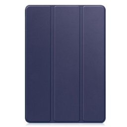 Кожен калъф със сгъващ се капак за Samsung Galaxy Tab S10 Lite / S10 FE / S9 FE / Tab S9 Smart - тъмно син