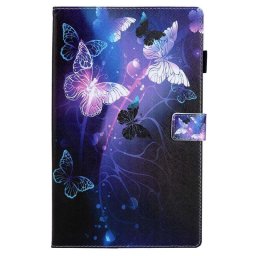 Калъф за Samsung Galaxy Tab A9+ - шарени пеперуди