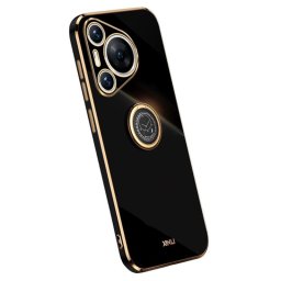 Силиконов гръб със стойка тип пръстен марка XINLI за Huawei Pura 70 Pro - черен