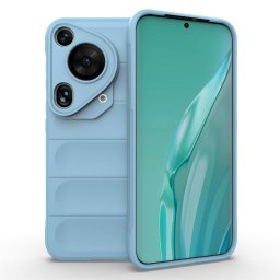 Подсилен силиконов гръб на ленти за Huawei Pura 70 Ultra - светло син
