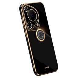 Силиконов гръб със стойка тип пръстен марка XINLI за Huawei Pura 70 Ultra - черен