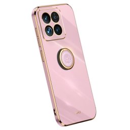 Силиконов гръб със стойка тип пръстен марка XINLI за Xiaomi 14 - лилав