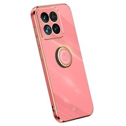 Силиконов гръб със стойка тип пръстен марка XINLI за Xiaomi 14 - червен