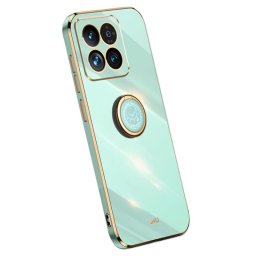 Силиконов гръб със стойка тип пръстен марка XINLI за Xiaomi 14 - зелен