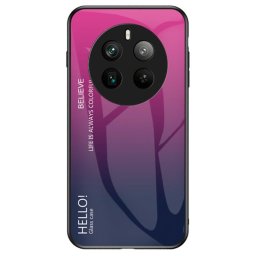 Силиконов кейс със стъклен гръб за Realme 12 Pro/12 Pro+ - розов градиент