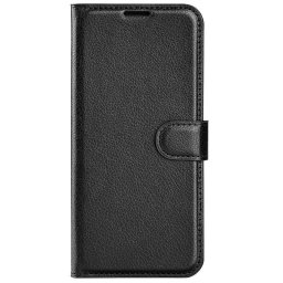 Кожен калъф тип портмоне за Xiaomi Redmi 13 - черен