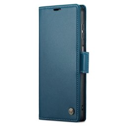 Кожен калъф страничен flip марка CASEME за Samsung Galaxy A25 5G – син