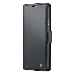 Кожен калъф страничен flip марка CASEME за Xiaomi Redmi Note 13 Pro 5G – черен