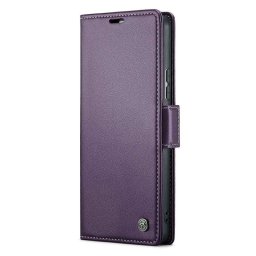 Кожен калъф страничен flip марка CASEME за Xiaomi Redmi Note 13 Pro 5G – лилав