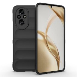 Подсилен силиконов гръб на ленти за Honor 200 5G - черен