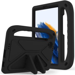 Силиконов гръб със стойка и дръжка за Samsung Galaxy Tab A9/A11 - черен