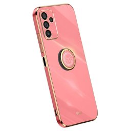 Силиконов гръб със стойка тип пръстен марка XINLI за Samsung Galaxy A14 4G/5G - червен