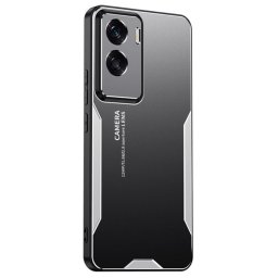 Алуминиев гръб за Honor 90 Lite 5G - черен със сива рамка