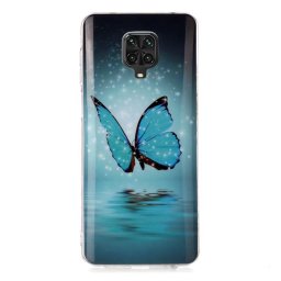 Силиконов гръб за Xiaomi Redmi Note 9 Pro - синя пеперуда
