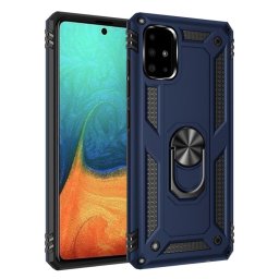 Хибриден гръб със стойка за Samsung Galaxy A71 - тъмно син