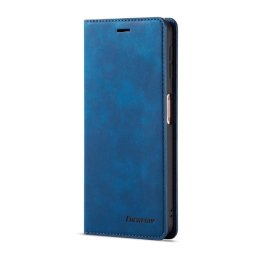 Кожен калъф страничен flip марка FORWENW за Samsung Galaxy A7 2018 – син