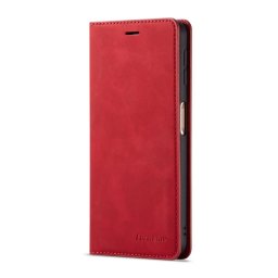 Кожен калъф страничен flip марка FORWENW за Samsung Galaxy A7 2018 – червен