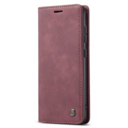 Калъф страничен flip марка CASEME за Huawei P50 Pro – винено червен