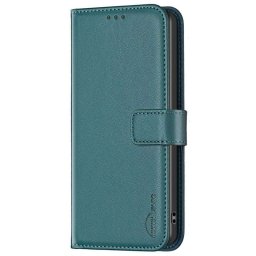 Кожен калъф тип портмоне марка BINFEN COLOR за Honor 90 Lite 5G - тюркоазен