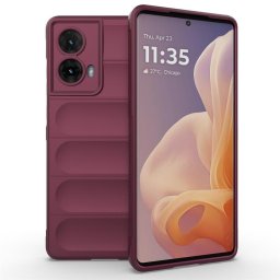 Подсилен силиконов гръб на ленти за Motorola Moto G85 5G - винено червен