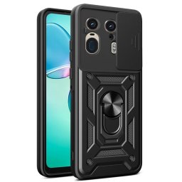 Хибриден гръб със стойка и слайдер за камера за Motorola Edge 50 Ultra 5G - черен