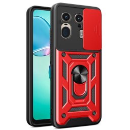 Хибриден гръб със стойка и слайдер за камера за Motorola Edge 50 Ultra 5G - червен