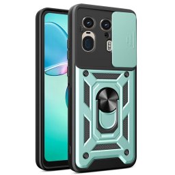 Хибриден гръб със стойка и слайдер за камера за Motorola Edge 50 Ultra 5G - зелен