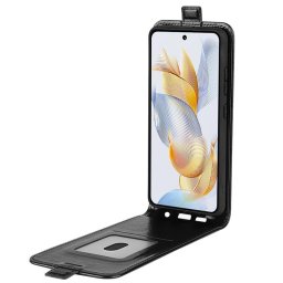 Кожен калъф flip за Honor 90 - черен