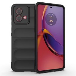 Подсилен силиконов гръб на ленти за Motorola Moto G84 5G - черен