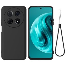 Силиконов гръб с верижка за Huawei nova 12i 4G - черен