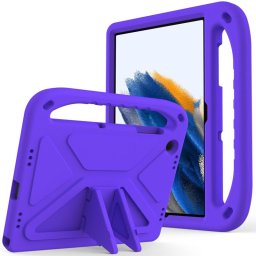 Силиконов гръб със стойка и дръжка за Samsung Galaxy Tab A9+/A11+ - лилав