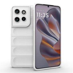 Подсилен силиконов гръб на ленти за Motorola Edge 50 Neo 5G - бял