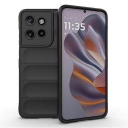 Подсилен силиконов гръб на ленти за Motorola Edge 50 Neo 5G - черен