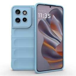 Подсилен силиконов гръб на ленти за Motorola Edge 50 Neo 5G - светло син