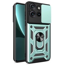 Хибриден гръб със стойка и слайдер за камера за Motorola Edge 50 Neo 5G - зелен