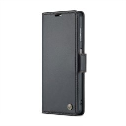 Кожен калъф страничен flip марка CASEME за Samsung Galaxy A16 5G – черен